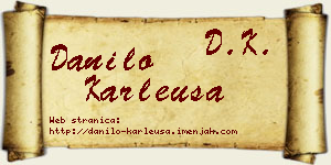 Danilo Karleuša vizit kartica